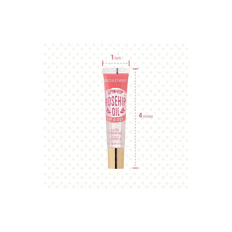 KISS Broadway - Brillo de labios transparente, 14 ml, 12