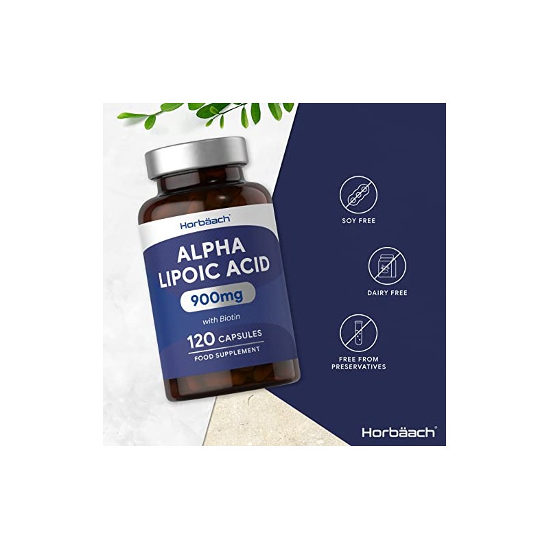 Alpha Lipoic Acid ALA Supplement 900mg | 120 Capsules |