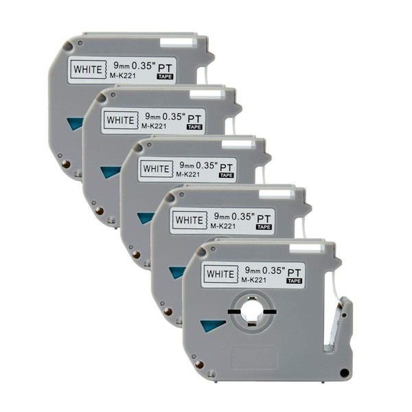 MK221 P Touch 9mm, M Tape M-K221 Label Tape Compatible