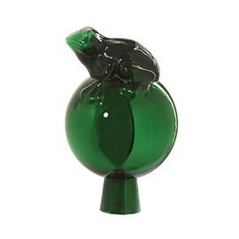 Elias Glashütte Original Rose Ball Frog on Ball 12 cm Mirrored Green