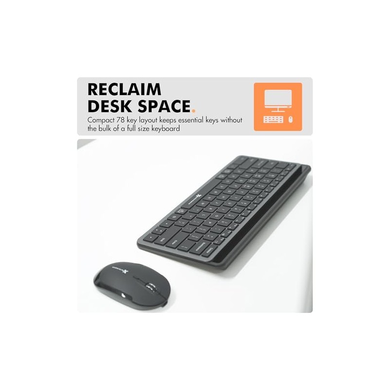 X9 Performance Teclado inalámbrico Bluetooth pequeño con soporte para teléfono
