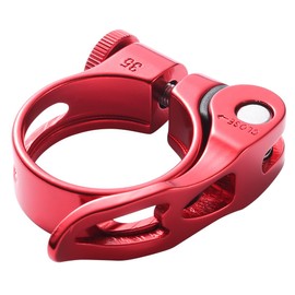 Quick Release Bicycle Seatpost Clamp,31.8mm Red