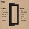 Fittes Framed Floor Vent [Lite] - 4"x10" - Matte Black