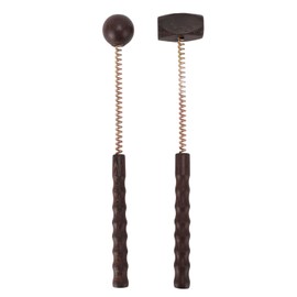 2pcs Percussion Ball Hammer Massager Chicken Wings Wood Reduce Fatigue Spring Manual Beat Ball Massager for Sore Muscles