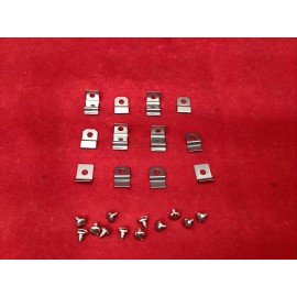 OVAL 1948-1952 FORD TRUCK 12 PIECE DOOR WEATHERSTRIP RETAINING CLIP KIT - LH & RH