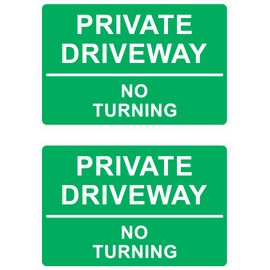 Private Driveway No Parking - 300mm x 200mm plastic signs with rounded corners