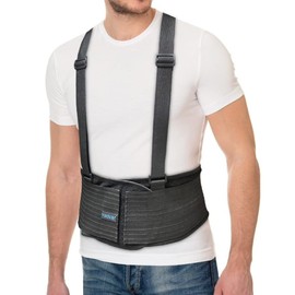 Medway Faja Industrial con 6 varillas de soporte lumbar, faja de carga para trabajo pesado                                                            