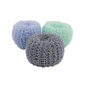 Fox Run Mesh Dish Scrubber Set, Set of 3 Multicolor Polyester Kitchen Cleaners