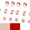 LYLYNB Heart Press on Nails Valentines Day Fake Nails with