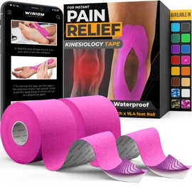 Kinesiology Tape-Incredible Support for Athletic Sports and Recovery+Free Taping Guide-Uncut 2 inch 16.4 feet Roll (Wild Pink (Pack of 2) + Free Taping Guide)