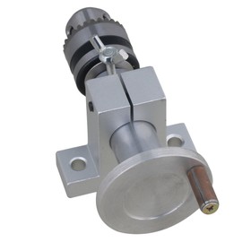 130 x 60 x 51.5 mm Silver Steel Aluminium Micro Drill Lathe Centre Tailstock Thimble Beads Machine Woodworking DIY