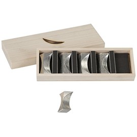 Nosaku 501710 Chopsticks Rest - Moon - Pack of 5 [100% Tin]