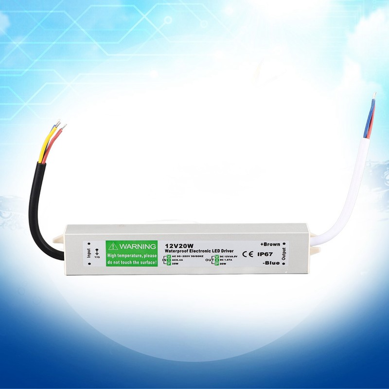 12V 20W Outdoor Waterproof LED Power Supply LED Driver Switch