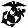 Unbranded Highly Reflective Black Decal Marine Corps EGA Fire Helmet