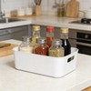 Tyminin 6 Pack White Pantry Organizer Bins, Plastic Containers with