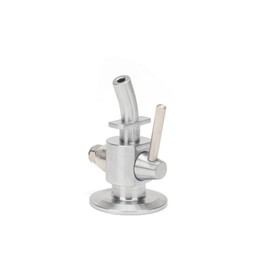 Beer Sampling Valve,Stainless Steel fluids Sampling Valve SS304 Clamp End 1.5" (1.5 Inch)