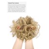 Messy Bun Hair Piece Scrunchy Bun Extensions Ash Blonde Synthetic