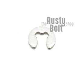 The Rusty Bolt Shop 1.5mm E Clip, Stainless Steel, Circlip Side Mount, External Retaining Ring - 1