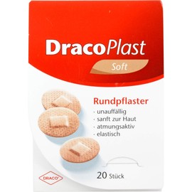 Draco Plast Soft Plasters 2.2 cm Round hautf. Pack of 20 Plasters