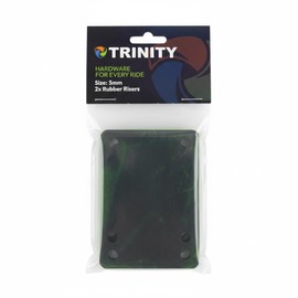 Trinity Riser Pads 3 mm (1/8") in gomma, set da 2 pezzi, cuscinetti antiurto contro ruote e per meno vibrazioni, per skateboard camion