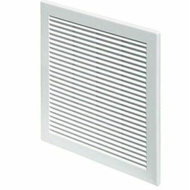 White Air Vent Grille - 300mm x 300mm - with Fly Screen - Wall Ventilation Cover - 12" x 12” inch.
