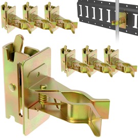 ForoGore 6 Pcs E-Track Tool Holders, Zinc Coated E Track Accessories for Enclosed Trailer Store Shovels, Rakes, Broom E Track Tool Holder Hanger for Trailer Accessories, E Track Shovel Holder