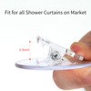 4 Pack Shower Curtain Clips, Shower Windproof Splash Guard -