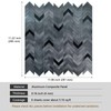 Black Peel and Stick Backsplash Herringbone Tile, Self-Adhesive Aluminum Metal