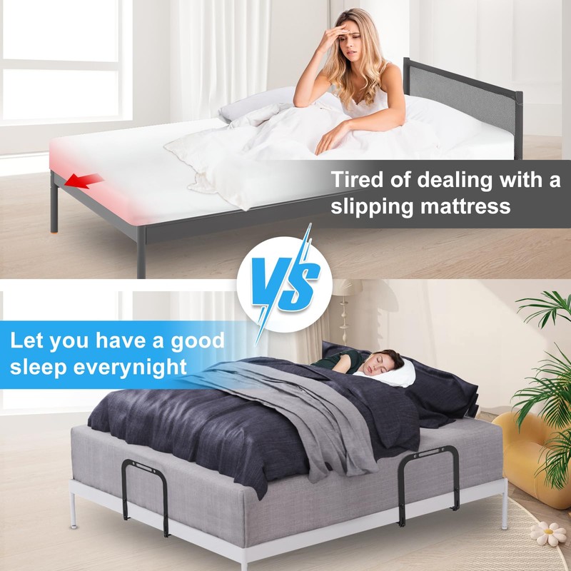 YUOROS Extra Tall Mattress Slide Stopper Holder Gripper Retainer Bar