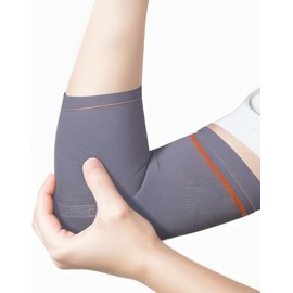Miracle Manicotto/supporto per gomito per tendinite, extra sottile, senza lattice, unisex, ideale per sport, epicondilite, stecca gomito, allevia il dolore e le ferite (1 pezzo) (nero, M)