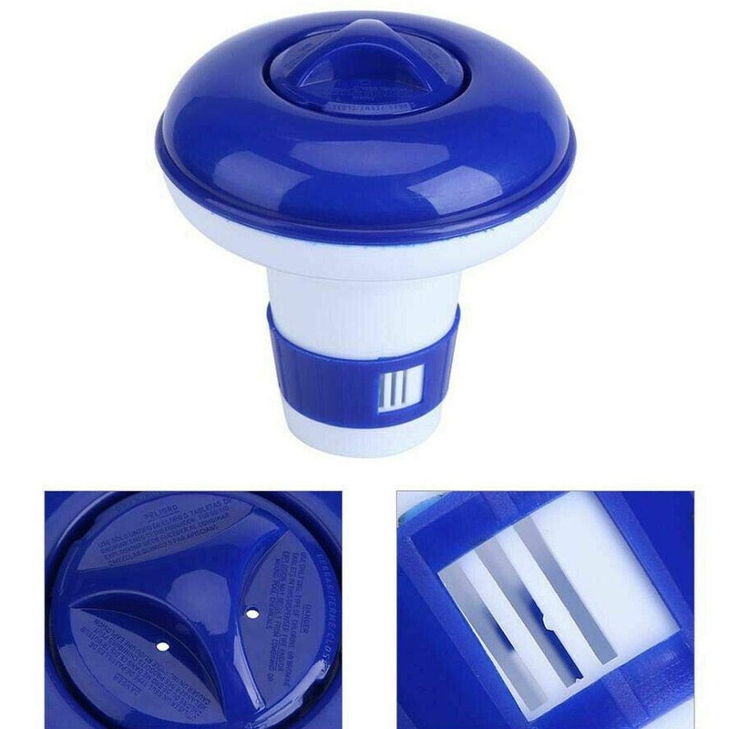 Floating Chlorine Chemical Dispenser Large Capacity Adjustable Release 1' Tablet