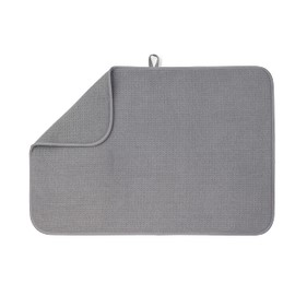 Bellemain XXL Dish Mat 24" x 17" ( LARGEST MAT ) Microfiber Dish Drying Mat , Super absorbent ( Gray )