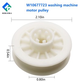 2pcs Washing Machine Motor Pulley W10677723 Replacement Fits for Whirlpool Washer Drive Motor