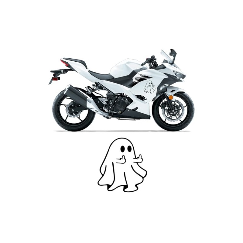 Calcomanía Fantasma Dedo Grosero Sticker Auto Suv Universal