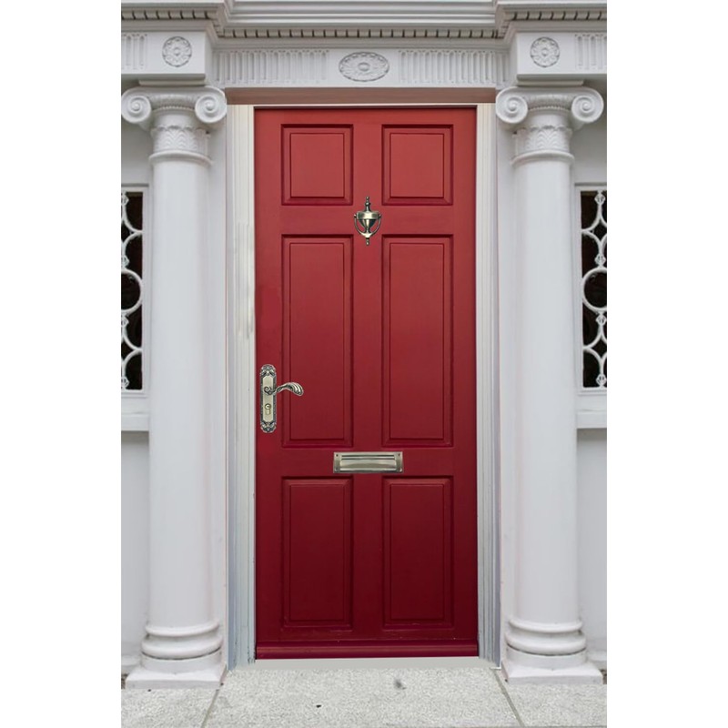 QCAA Solid Brass Door Knocker, 7", Antique Brass, Made in