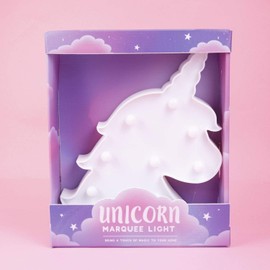 Fizz Creations Unicorn Marquee Light, White, 25cm Height, 22cm Width 4cm Depth