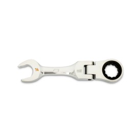 GEARWRENCH 14mm 90-Tooth 12 Point Stubby Flex Combination Ratcheting Wrench | 86864