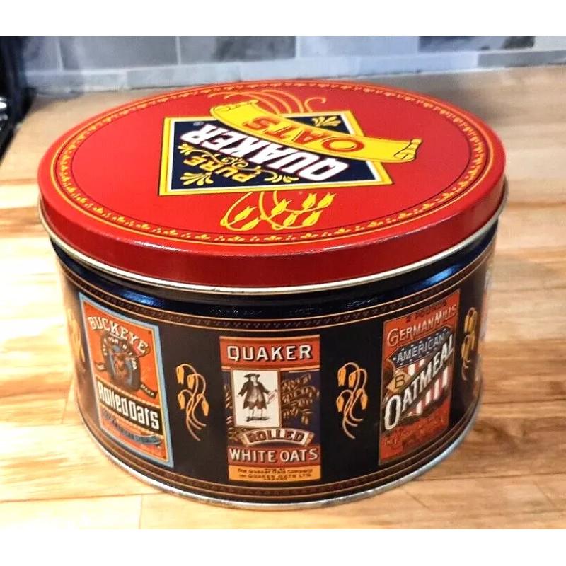 Quaker Oats Collector’s Tin 1982 Limited Edition W/Recipes Vintage New