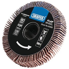 Draper 93360 80 Grit Aluminium Oxide Flap Wheel (10 x 60mm)