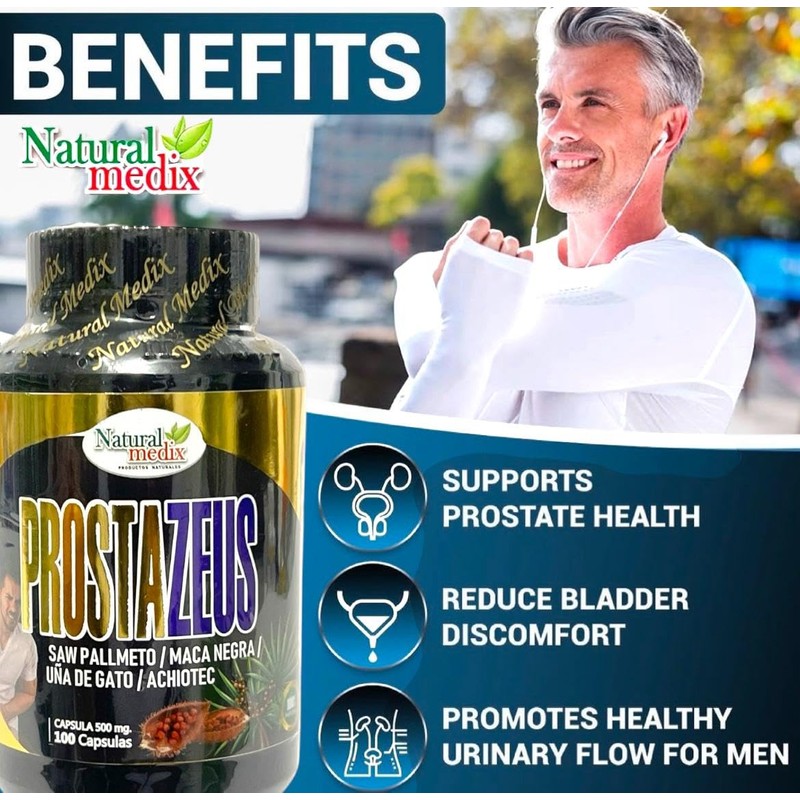 Prostazeus Complex Formula – Natural Prostate Support with Saw Palmetto,