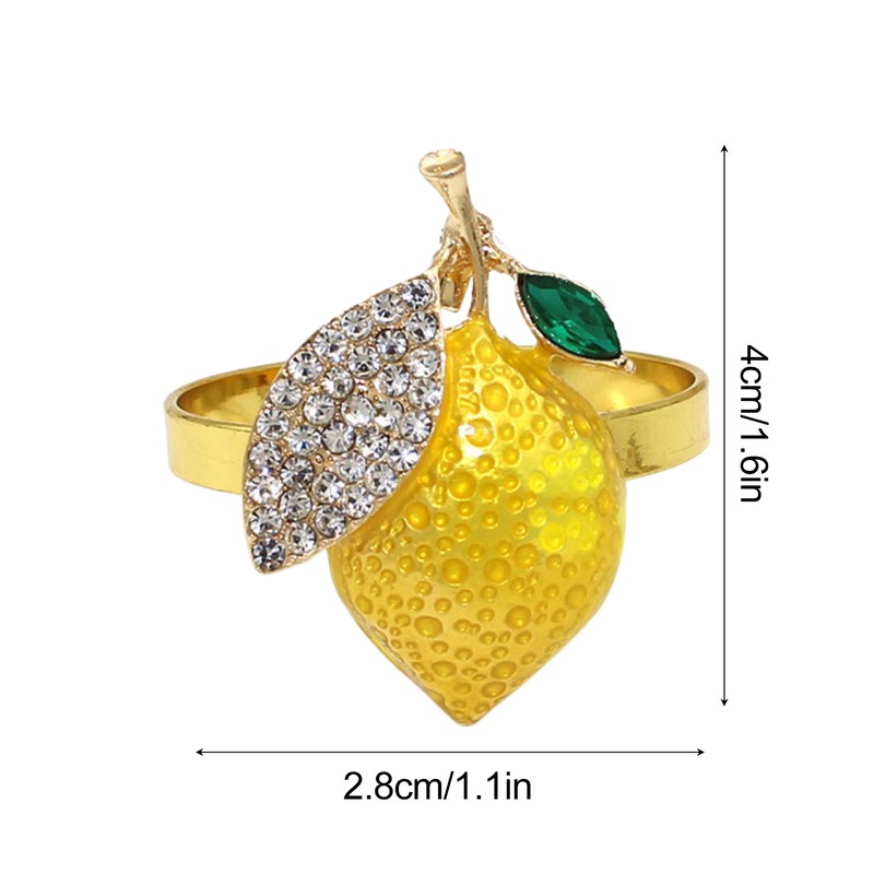 Strawberry and Lemon Napkin Rings Alloy Napkin Rings Napkins Rings