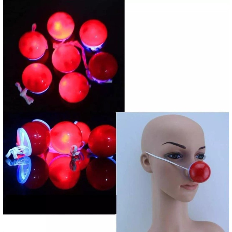 Codalis 20 Piezas Nariz De Payaso Luz Led Luminosa Fiesta