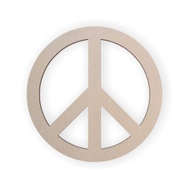 Wooden Peace Symbol, Wooden Cut Out, Wall Art, Home Decor, Wall Hanging, Unfinished and Available with Many Sizes to Choose from