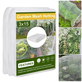 10 x 50FT Garden Netting, Cookmaster Plant Covers Durable Ultra Fine Mesh Protection, Garden Plant Row Cover, Raised Bed Barrier Screen Protection Net Cover for Plant Vegetable Fruit Flower
