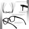 ZXYOO 3 Pack Oprah Style Reading Glasses for Women Blue
