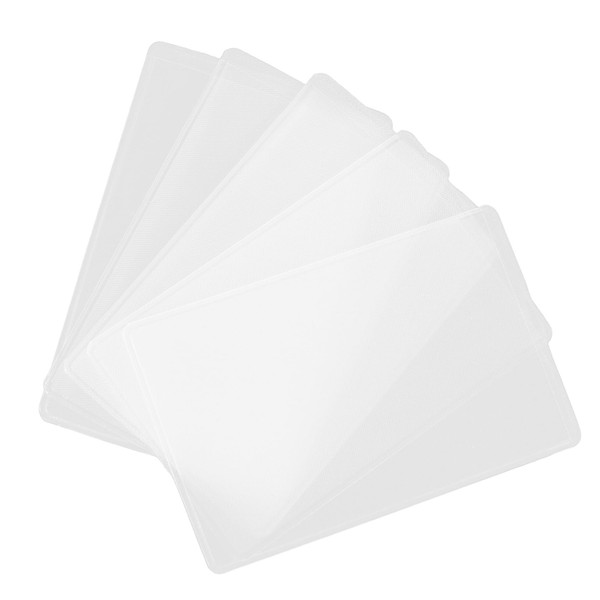 Tofficu 5pcs Transparent Card Holder Cards Clear Card Sleeves Single