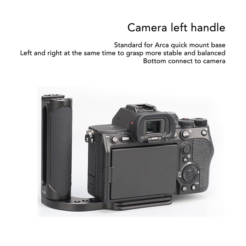 Camera Universal Side Handle Grip with Cold Shoe Mount Ergonomic