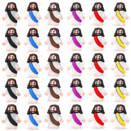 Nayalba Mini Jesus Figures Gifts for Religious Party Favors Sunday School Baptism Easter Egg Stuffers Church Christmas Activities Nativity Set Hide and Seek Games (30, Multicolor)