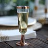 Balsa Circle 12 pcs 5 oz Clear Rose Gold Rim