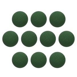 HARFINGTON 10 botones cubiertos de tela de 10 mm de diámetro, vástago de metal redondo, botones de costura de repuesto para decoración de ropa, accesorios de bricolaje, verde militar